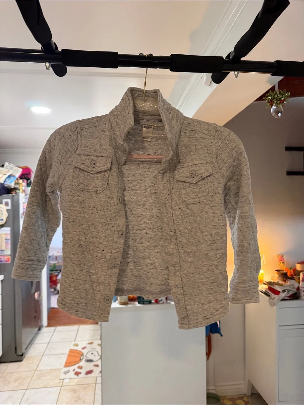 OshKosh B'gosh Gray Knit Button-Up Cardigan